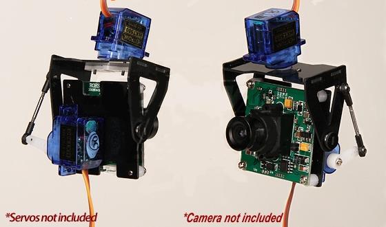 Pan&Tilt de fibra para camaras FPV